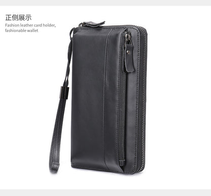 メンズ財布  牛皮本革製 クラッチバッグ 大容量 カード入れ 男性用手首バッグ