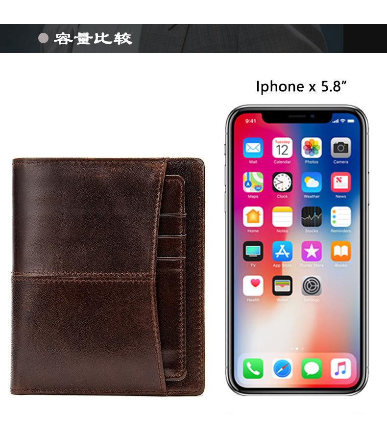 Men's Wallet Cow Leather Genuine Leather Separable Men's Wallet Card Bag 