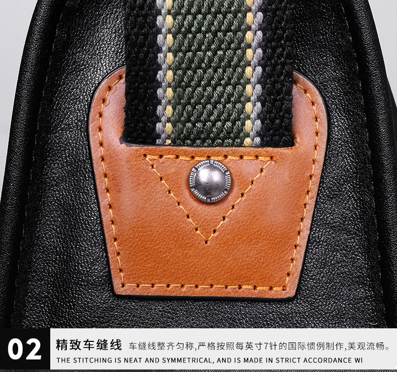 メンズショルダーバッグ 牛皮本革製　ファッション カジュアル通勤斜めがけバッグ