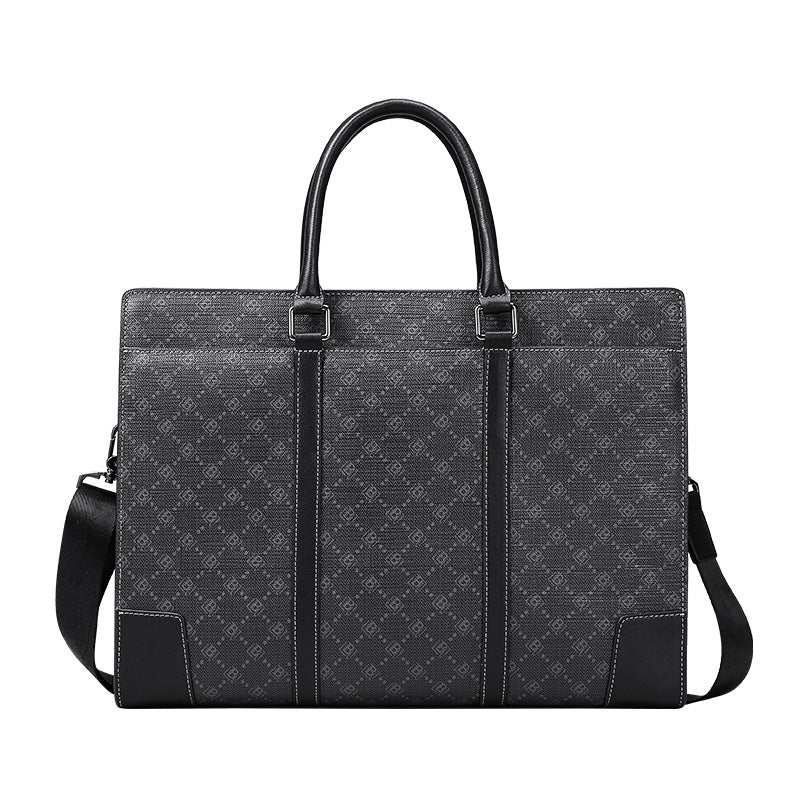 Men's Briefcase Simple Fashion Large Capacity Handbag Business Casual Handbag Crossbody Shoulder Bag 