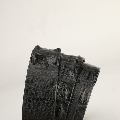 Men's Belt Nile Big Bone Crocodile Skin Genuine Leather Business Casual Width 3.8cm Men's Belt Gift Present 