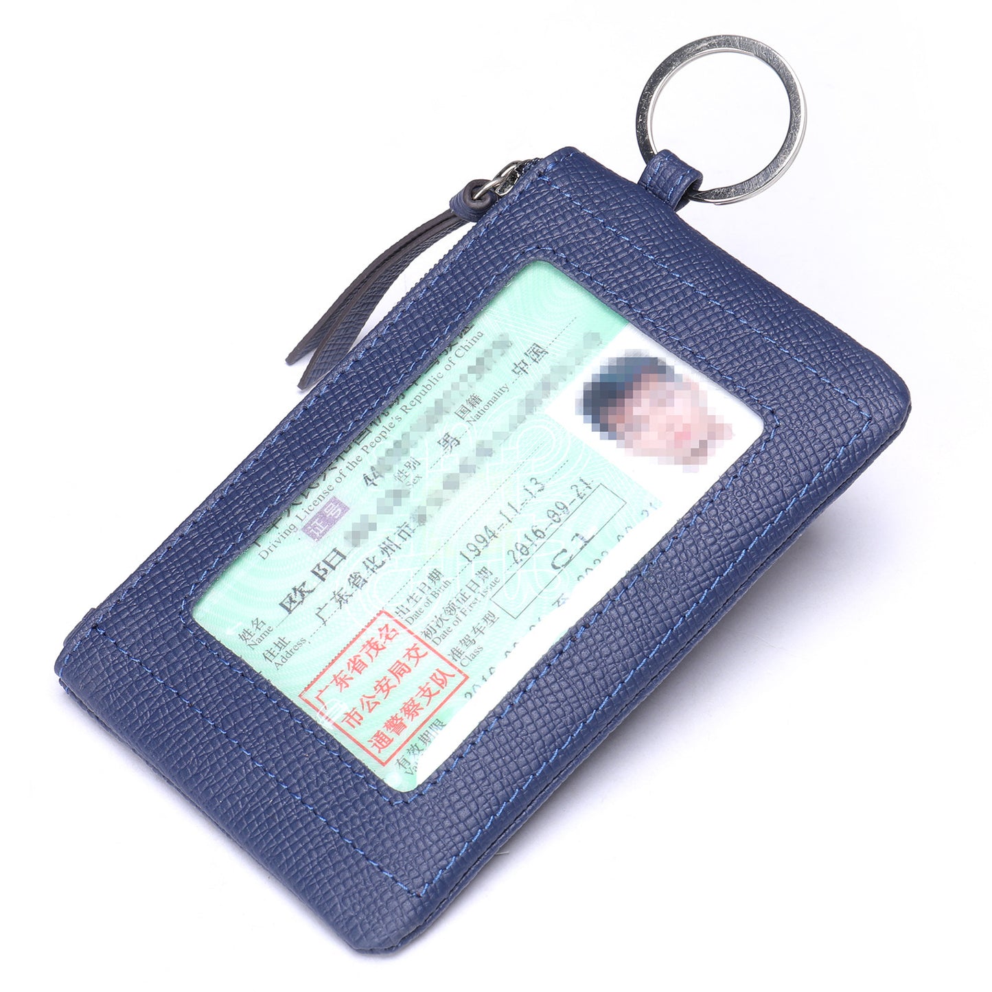 Men's Wallet Cow Leather Retro Casual Zipper Large Capacity Men's Wallet Coin Bag 