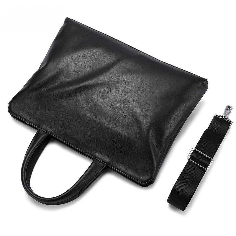 Men's Handbag Genuine Cow Leather Computer Bag Large Capacity Briefcase for Business Trips 