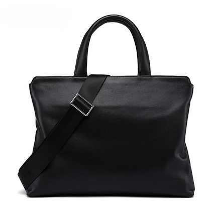 Men's Handbag Genuine Cow Leather Computer Bag Large Capacity Briefcase for Business Trips 